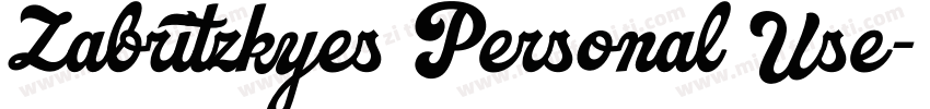 Zabritzkyes Personal Use字体转换